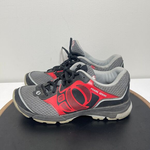Pearl Izumi X-Road Fuel‎ II Cycling Shoes Men EUR 42 US 8.5 SPD Clip Gray Red - Picture 5 of 14